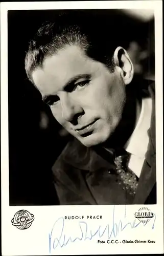 Ak Schauspieler Rudolf Prack, Portrait, Film Roman eines Frauenarztes, Autogramm