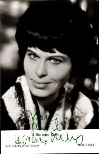 Ak Schauspielerin Barbara Rütting, Portrait, Film Der Zinker, Autogramm