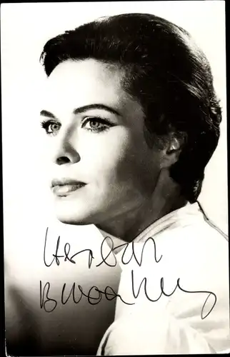 Foto Ak Schauspielerin Barbara Rütting, Portrait, Autogramm