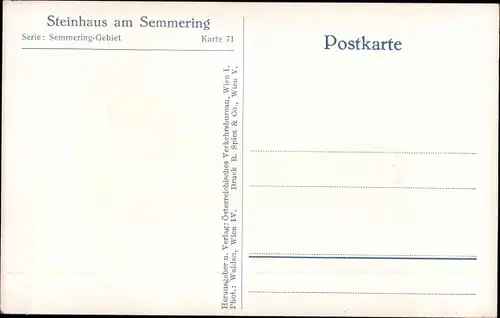 Ak Steinhaus am Semmering Steiermark, Teilansicht