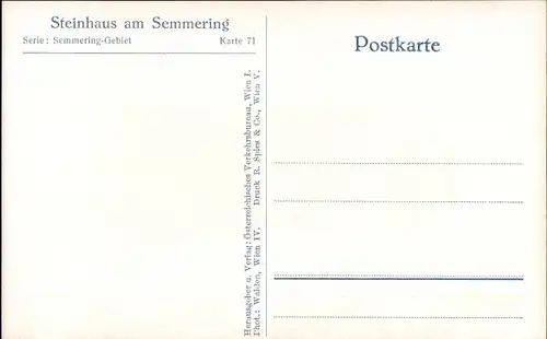 Ak Steinhaus am Semmering Steiermark, Teilansicht