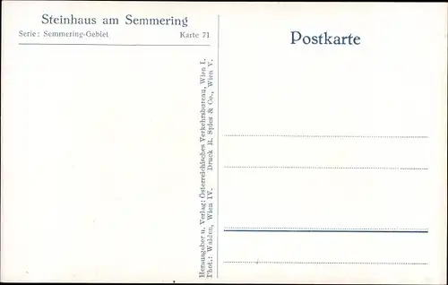 Ak Steinhaus am Semmering Steiermark, Teilansicht