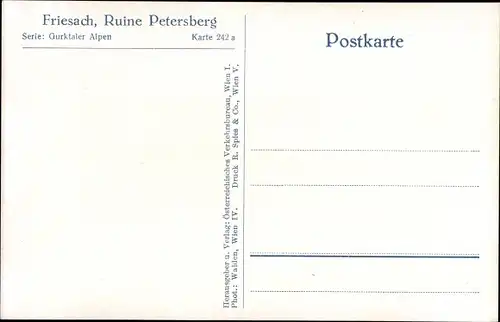 Ak Friesach in Kärnten, Ruine Petersberg
