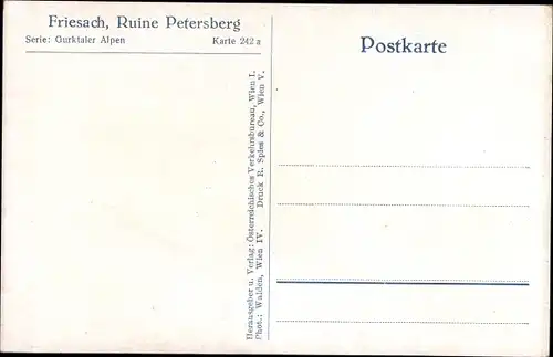 Ak Friesach in Kärnten, Ruine Petersberg