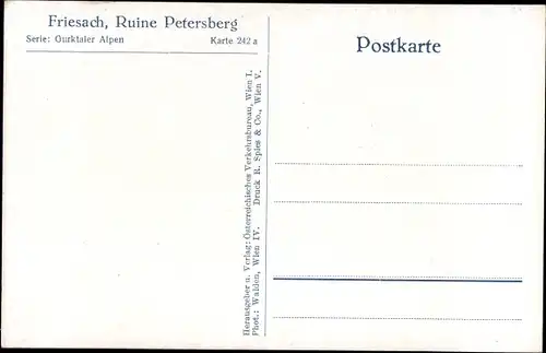 Ak Friesach in Kärnten, Ruine Petersberg