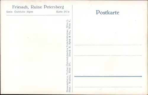 Ak Friesach in Kärnten, Ruine Petersberg