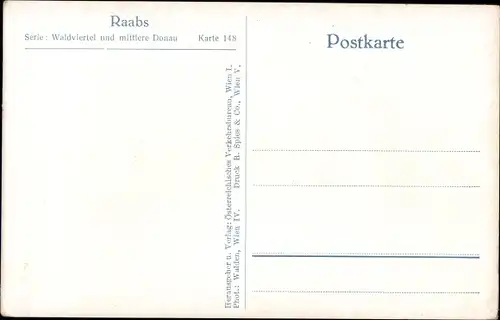 Ak Raabs an der Thaya in Niederösterreich, Burg