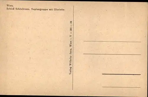 Ak Wien 13 Hietzing Österreich, Schloss Schönbrunn, Neptungruppe, Gloriette