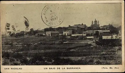 Ak San Nicolás Buenos Aires Argentinien, Un Bajo de la Barranca