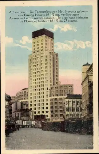 Ak Anvers Antwerpen Flandern, Turmgebäude