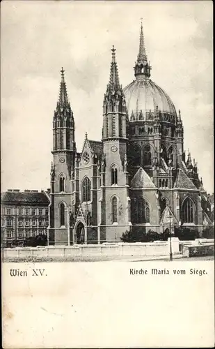 Ak Wien 15 Rudolfsheim Fünfhaus Österreich, Kirche Maria vom Siege