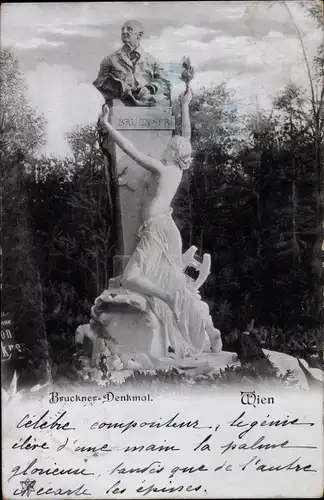 Ak Wien 1 Innere Stadt, Bruckner-Denkmal