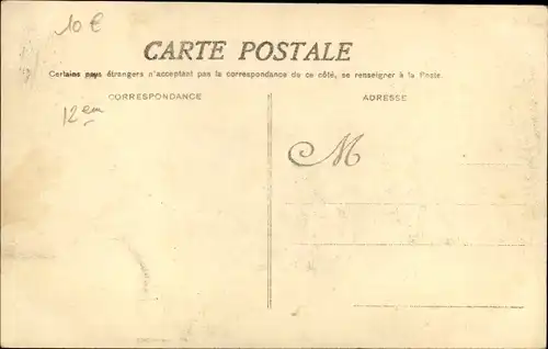 Postkarte Paris XII Reuilly, Square Trousseau, Die Seine-Überschwemmung von 1910