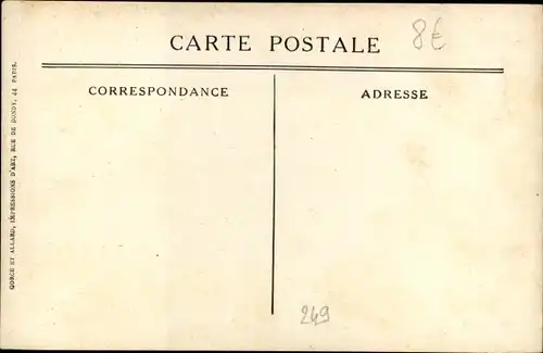 Postkarte Paris VIII, Avenue Montaigne, Die Große Seine-Flut 1910