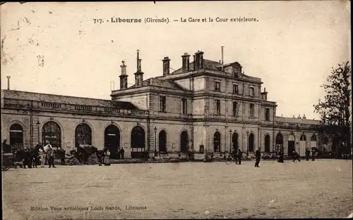 Ak Libourne Gironde, Bahnhof