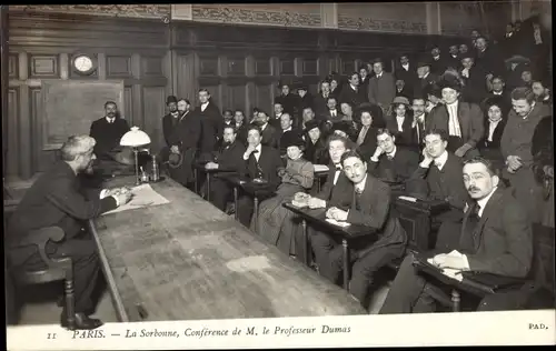 Ak Paris V, La Sorbonne, Vortrag von Professor Dumas