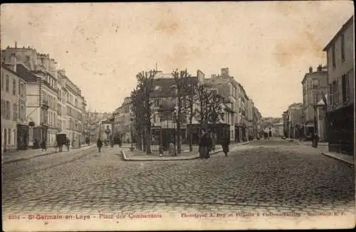 Ak Saint Germain en Laye Yvelines, Place des Combattants