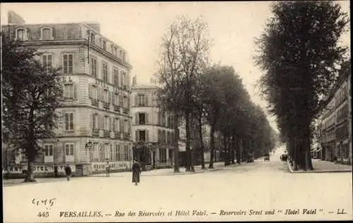 Ak Versailles Yvelines, Rue des Reservoirs, Hotel Vatel
