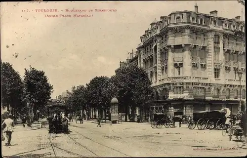 Ak Toulouse Haute Garonne, Boulevard de Straßburg