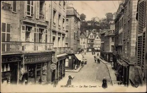 Ak Morlaix Finistère, Rue Carnot