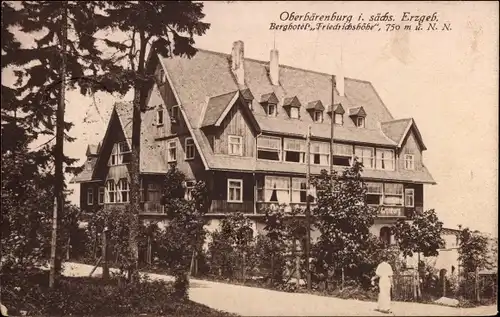 Ak Oberbärenburg Altenberg im Erzgebirge, Berghotel Friedrichshöhe