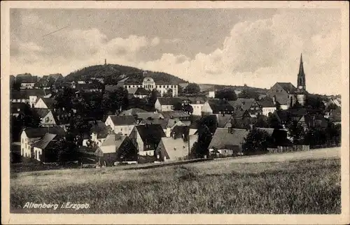 Ak Altenberg im Erzgebirge, Totalansicht, Kirchturm