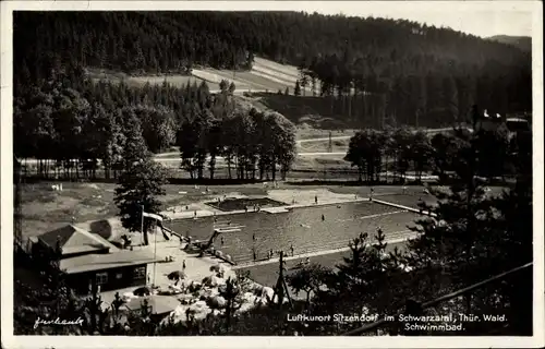 Ak Sitzendorf in Thüringen, Schwimmbad