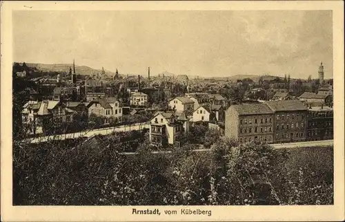 Ak Arnstadt in Thüringen, Blick auf den Ort vom Kübelberg