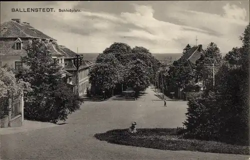 Ak Ballenstedt im Harz, Schlossplatz