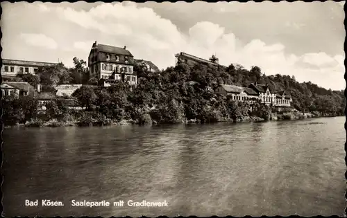 Ak Bad Kösen Naumburg an der Saale, Teilansicht, Gradierwerk