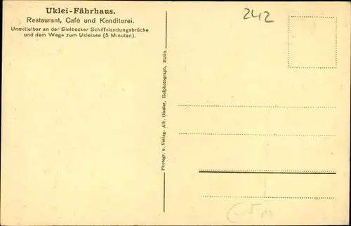 Ak Eutin in Ostholstein, Uklei Fährhaus an der Sielbecker Schiffslandungsbrücke