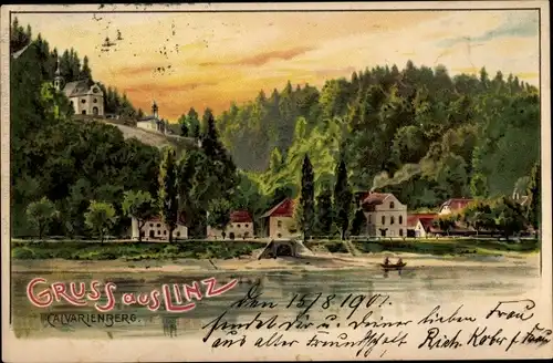 Litho Linz an der Donau Oberösterreich, Calvarienberg