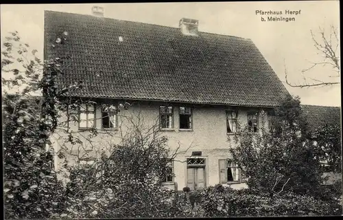 Ak Herpf Meiningen in Thüringen, Pfarrhaus Herpf