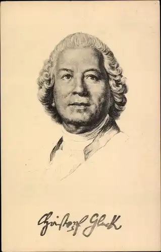 Ak Stengel Chr. W. von Gluck, Portrait