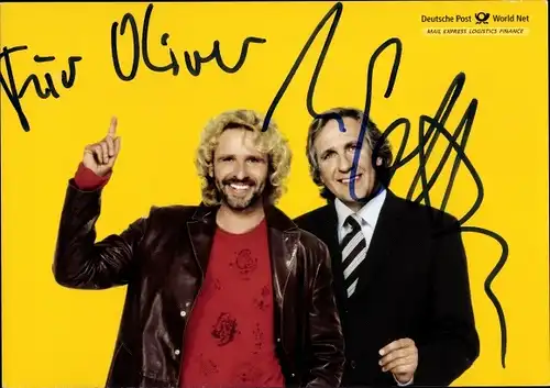 Ak Schauspieler und Moderator Thomas Gottschalk, Christoph Gottschalk, Autogramm