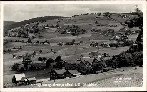 Ak Sachsenberg Georgenthal Klingenthal im Vogtland, Panorama, Aschberg