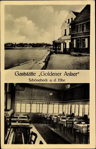 Ak Schönebeck an der Elbe, Gaststätte Goldener Anker