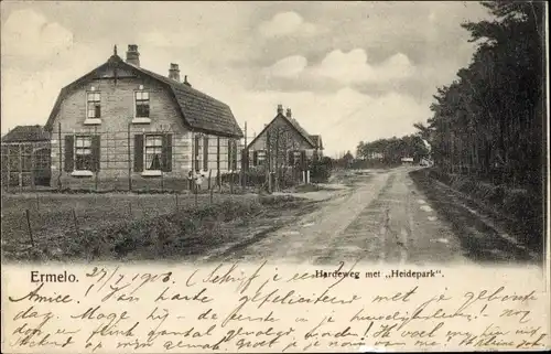 Ak Ermelo Gelderland, Hardeweg, Heidepark