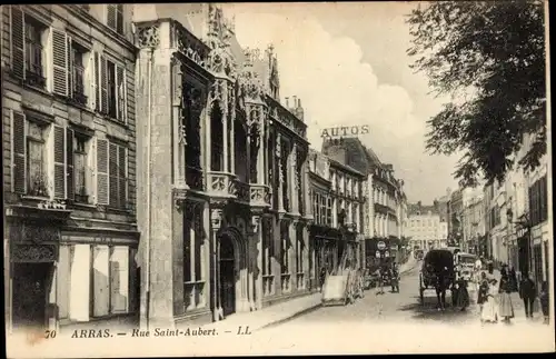 Ak Arras Pas de Calais, Rue St-Aubert