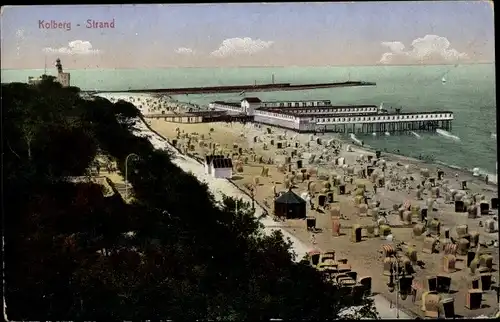 Ak Kołobrzeg Kolberg Pommern, Strand