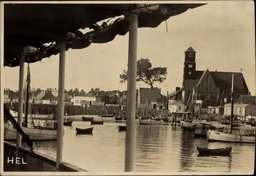 Foto Ak Hel Hela Gdańsk Danzig, Hafenpartie, Kirche