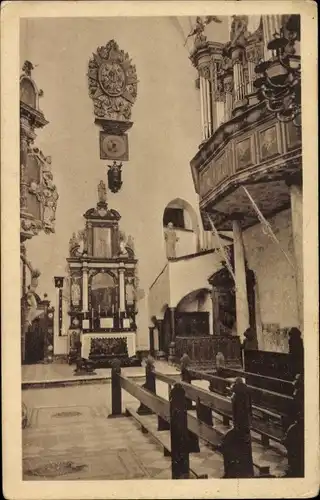 Ak Oliva Gdańsk Danzig, Kirche, Innenansicht, St. Josephs Altar, Orgel