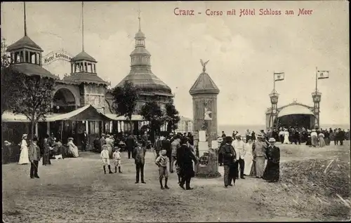 Ak Selenogradsk Ostseebad Cranz Ostpreußen, Corso, Hotel Schloss am Meer