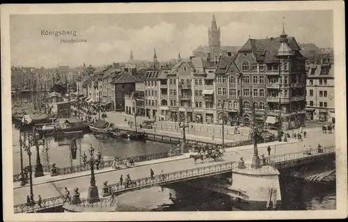 Ak Kaliningrad Königsberg Ostpreußen, Holzbrücke