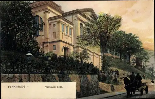 Ak Flensburg in Schleswig Holstein, Freimaurerloge