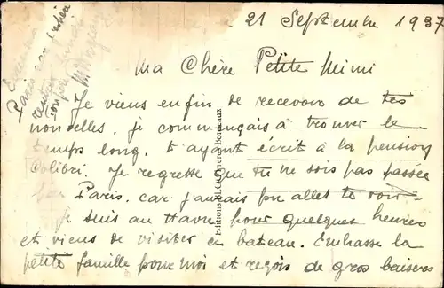 Ak CGT, French Line, Transatlantic Normandy, Dampfschiff