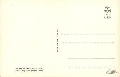 Ak Schauspieler Heinz Rühmann, Schauspielerin Ingeborg Körner, Keine Angst vor großen Tieren