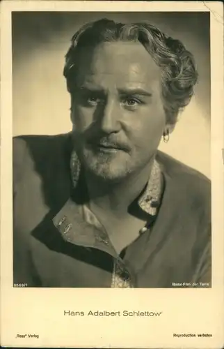 Ak Schauspieler Hans Adalbert Schlettow, Portrait, Ross Verlag Nr. 9596/1
