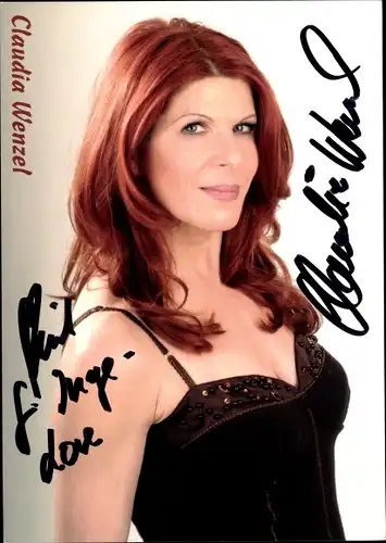 Ak Schauspielerin Claudia Wenzel, Portrait, Autogramm