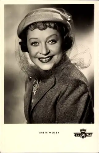 Ak Schauspielerin Grethe Weiser, Portrait